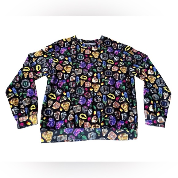 HUDSON Rare Mens Championship Ring Print All Over Crewneck Sweatshirt Size 2X - Picture 1 of 4